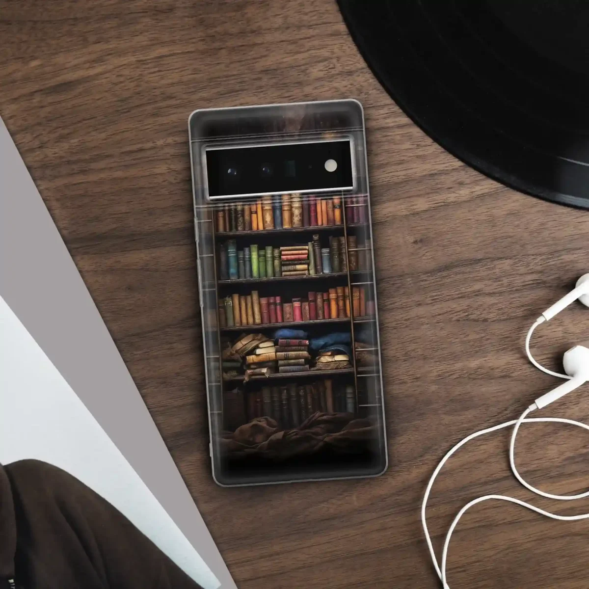 Wooden︱Book Shelf Phone case Five copy
