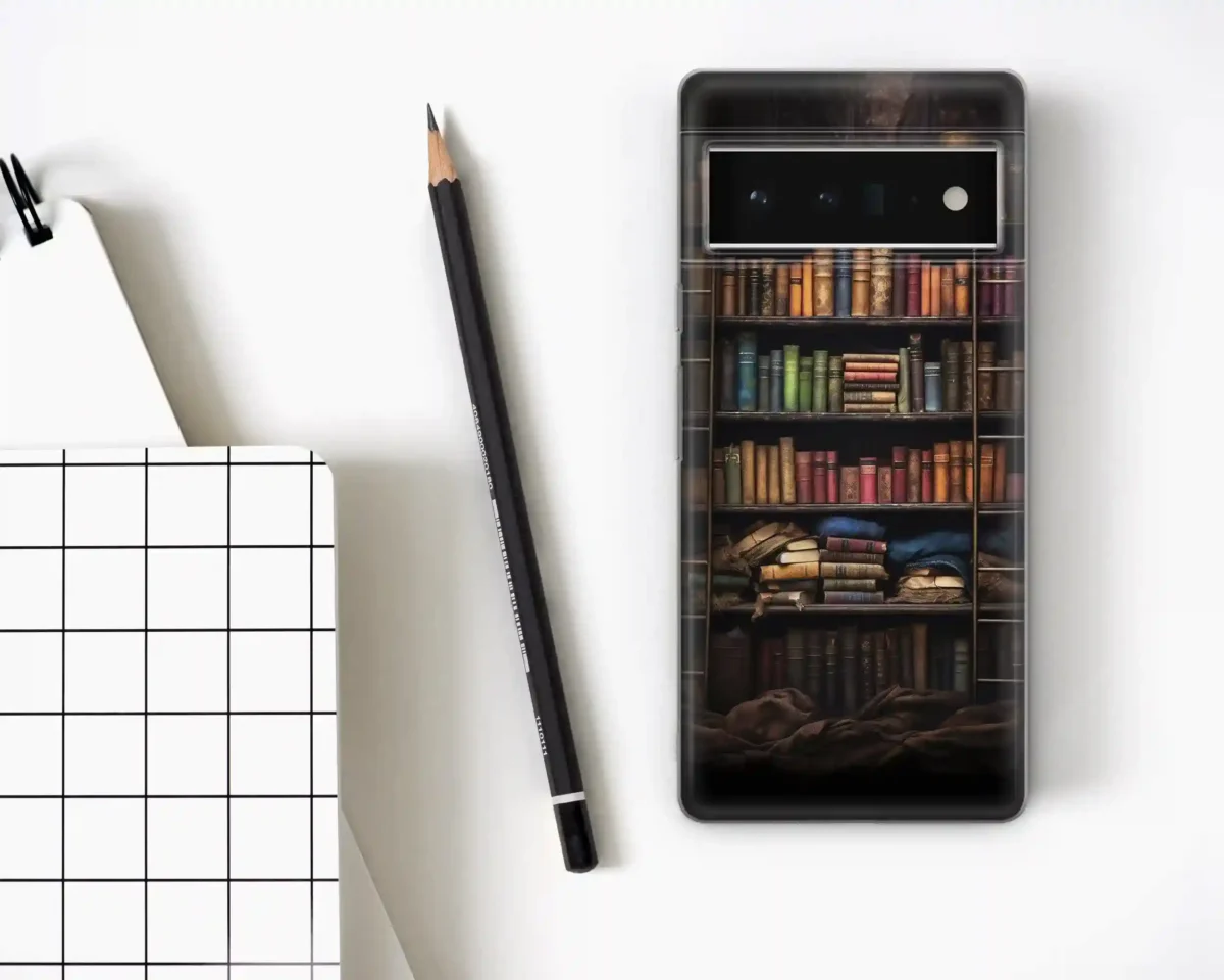 Wooden︱Book Shelf Phone case Four copy
