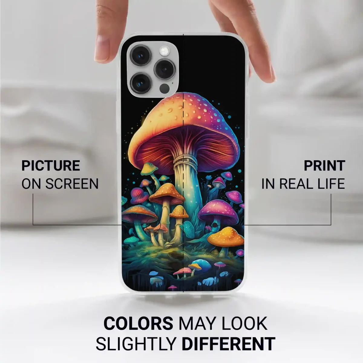 Neon︱Mushroom Phone case Iphone print color difference copy