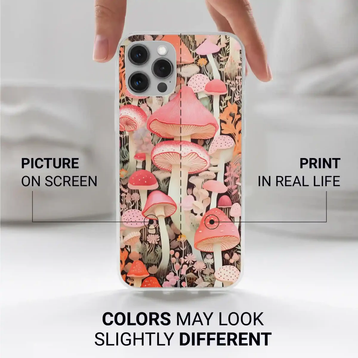 Cute pink︱Mushroom Phone case Iphone print color difference copy