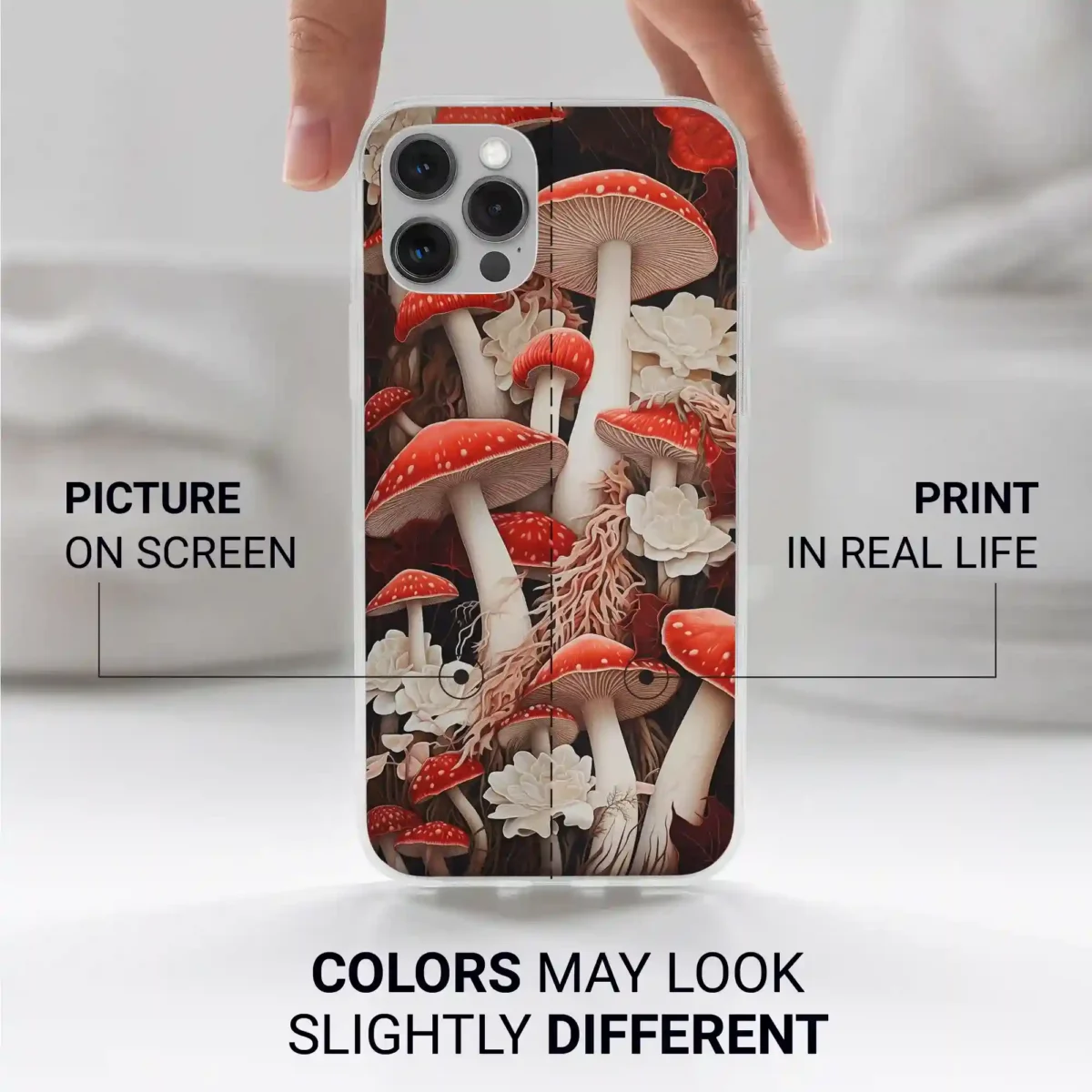 Red︱Mushroom Phone case Iphone print color difference copy