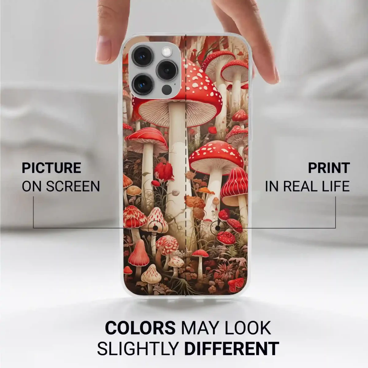 Red︱Mushroom Phone case Iphone print color difference copy