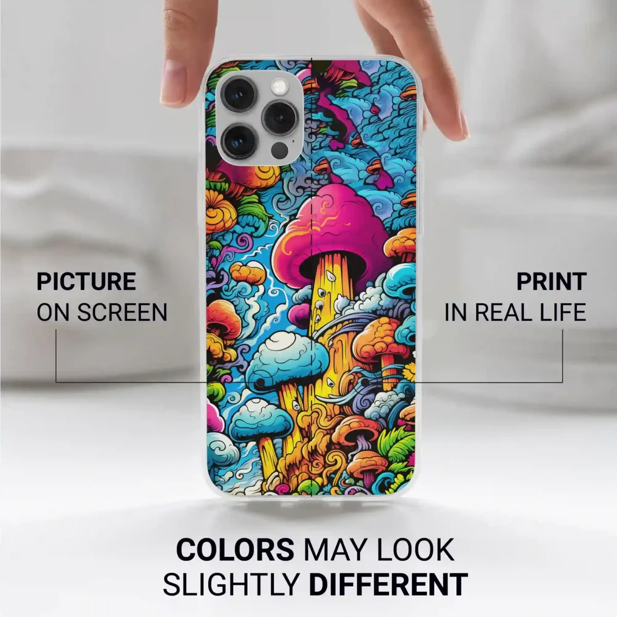 Trippy︱Mushroom Phone case Iphone print color difference copy