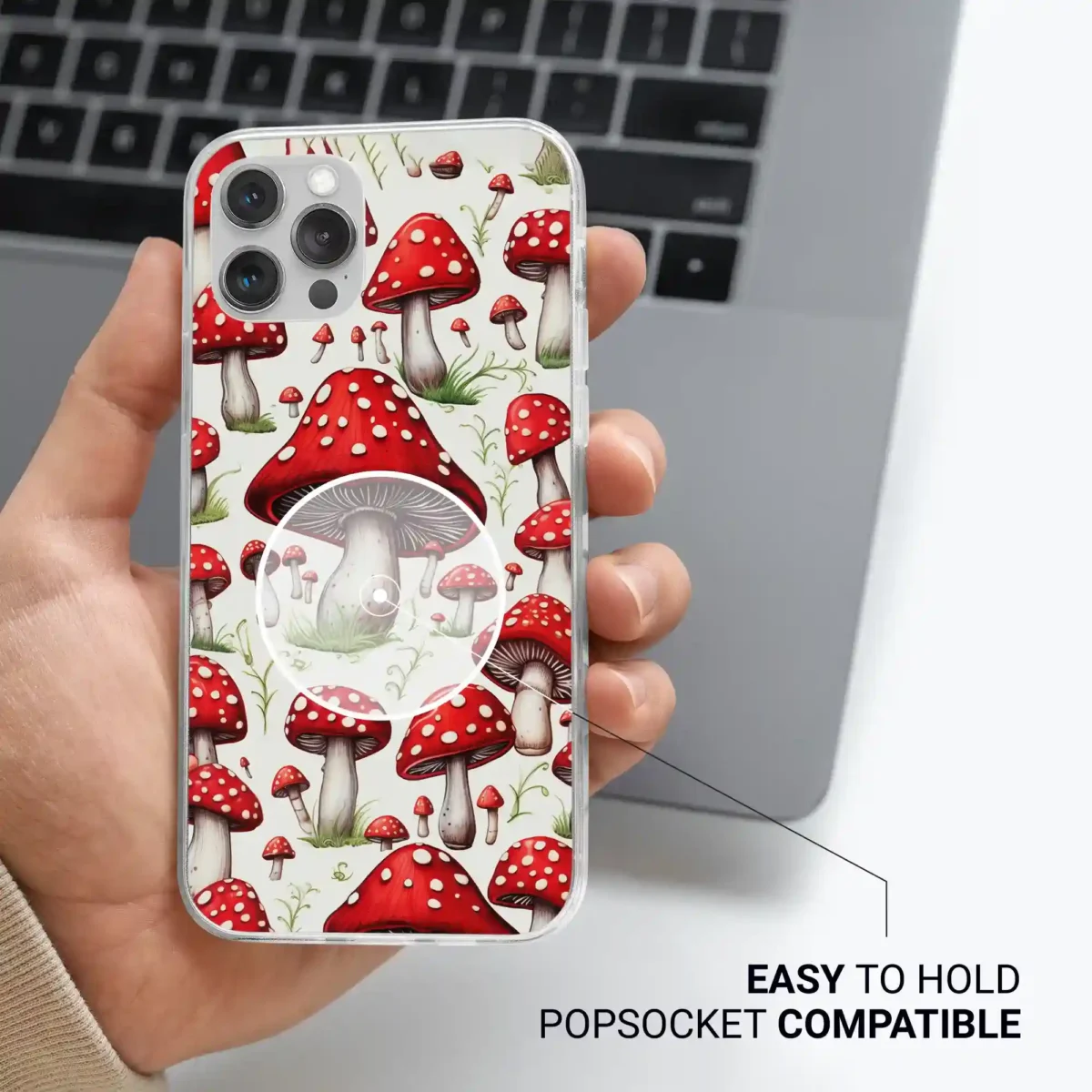 Red︱Mushroom Phone case Life style image 2 copy