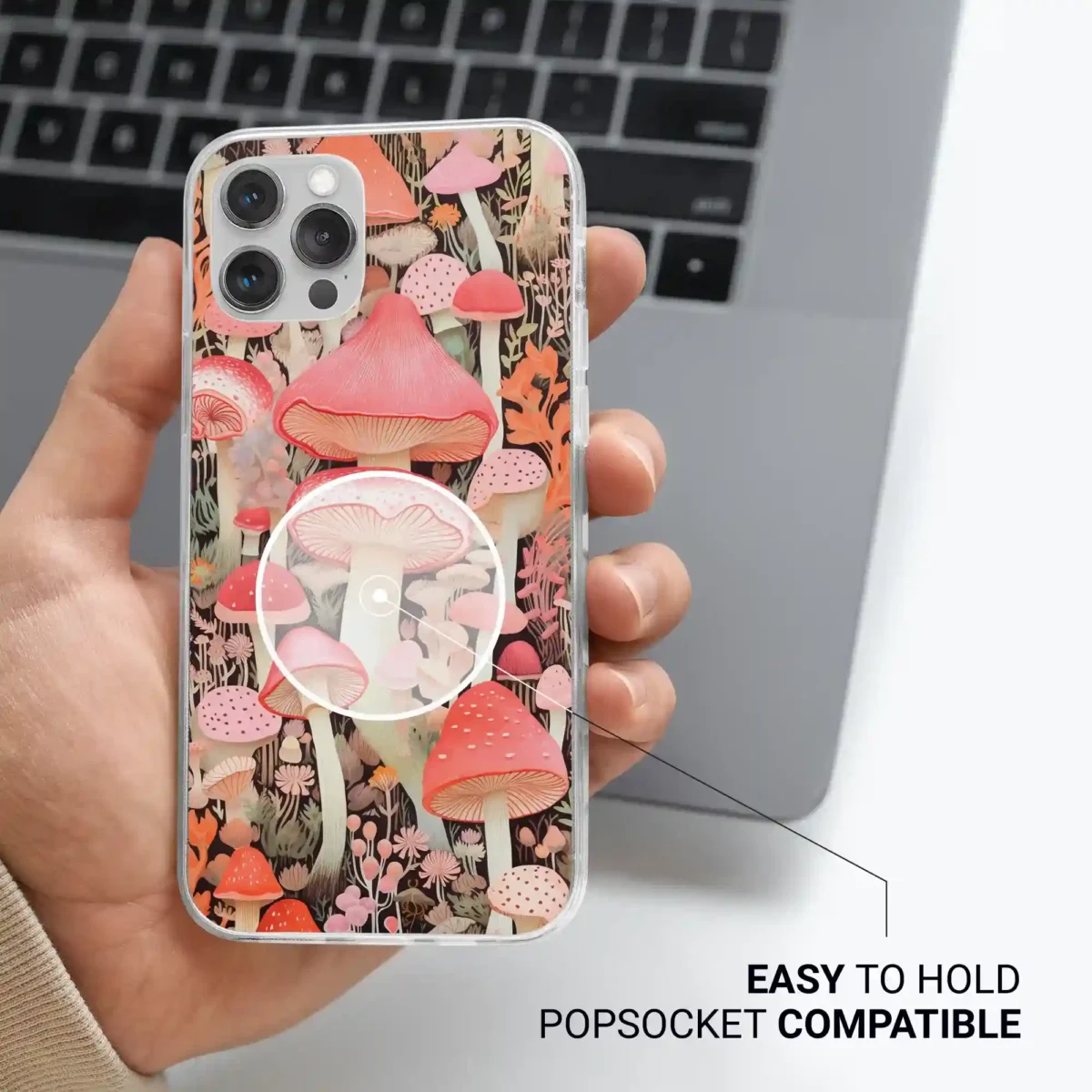 Cute pink︱Mushroom Phone case Life style image 2 copy