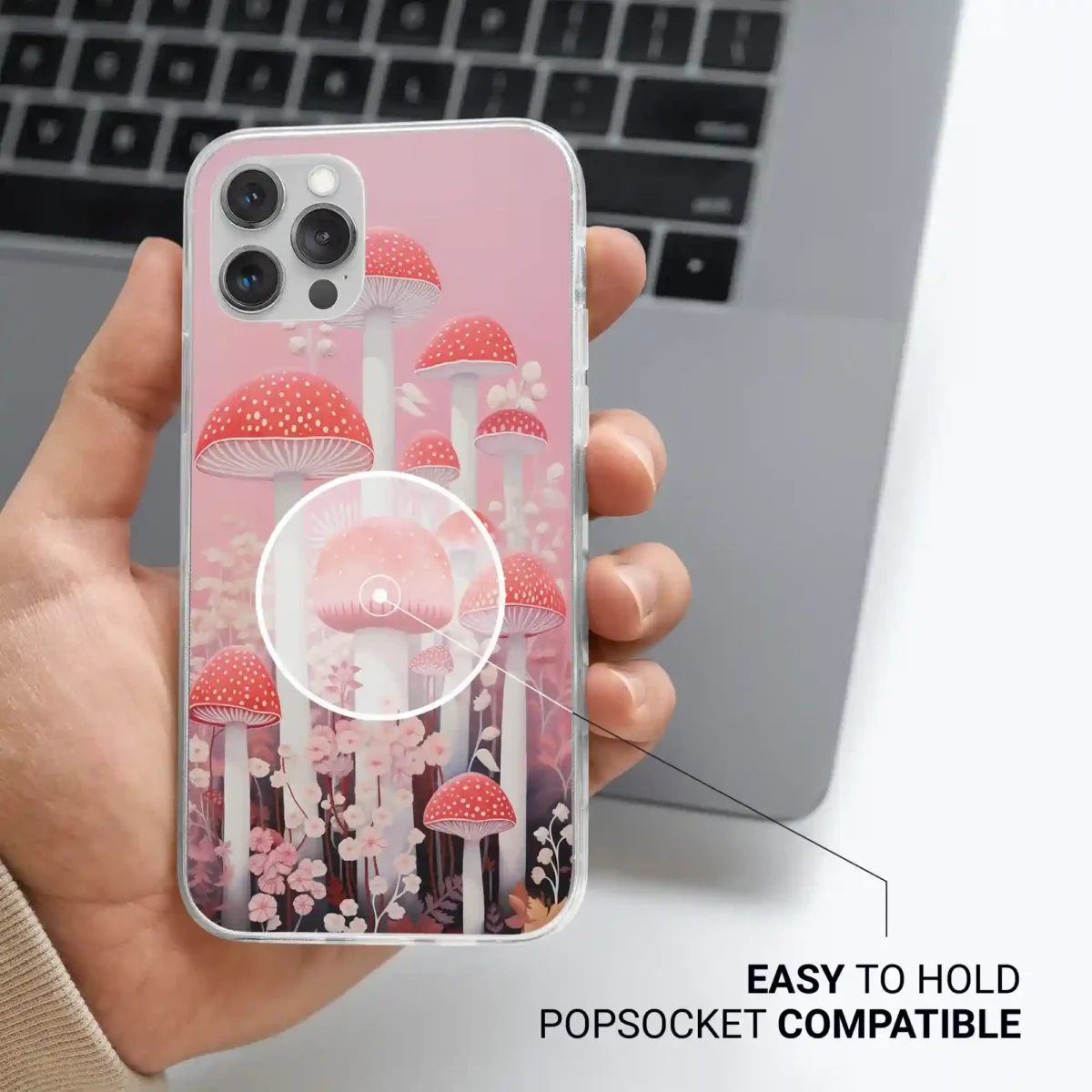 pink︱Mushroom Phone case Life style image 2 copy