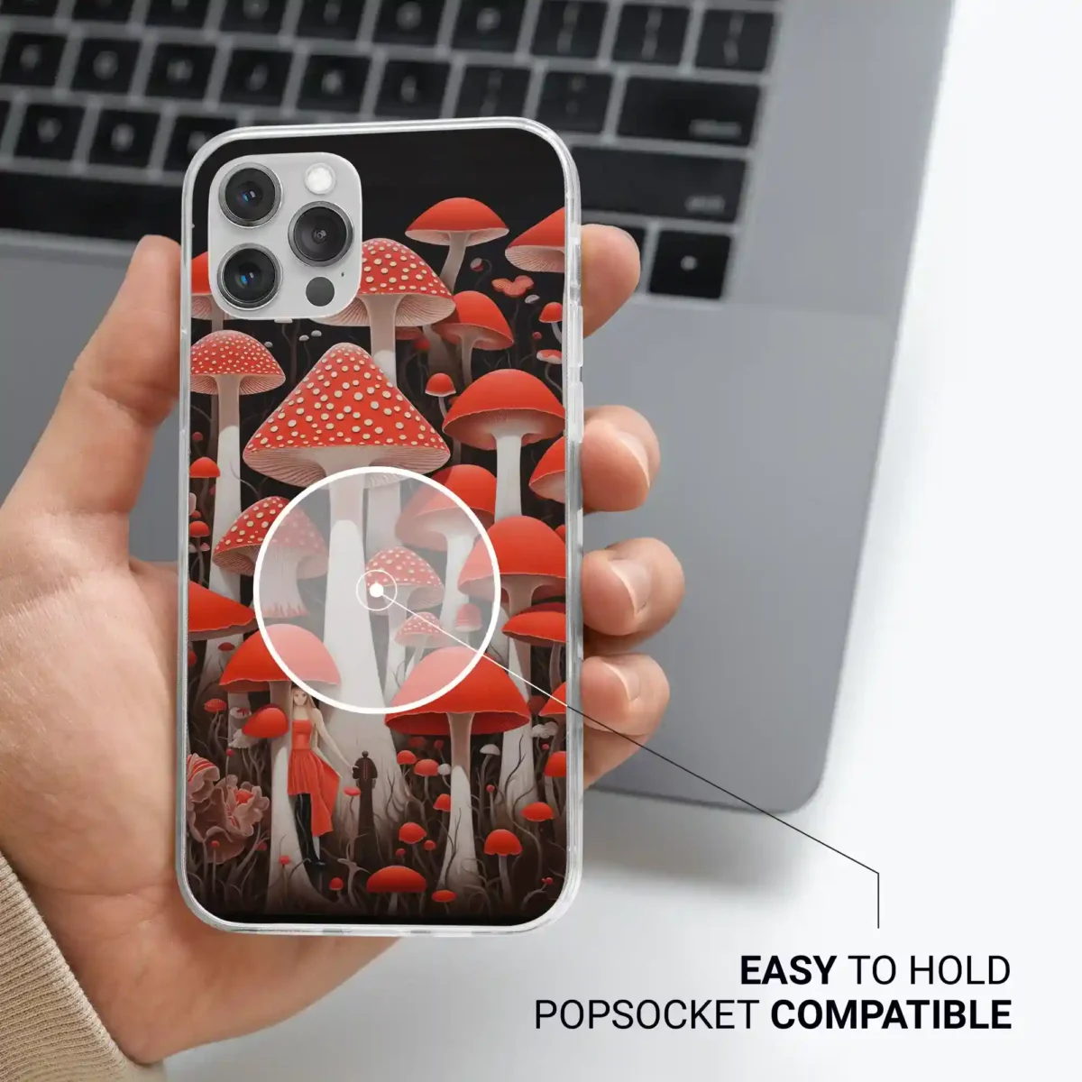 Red︱Mushroom Phone case Life style image 2 copy