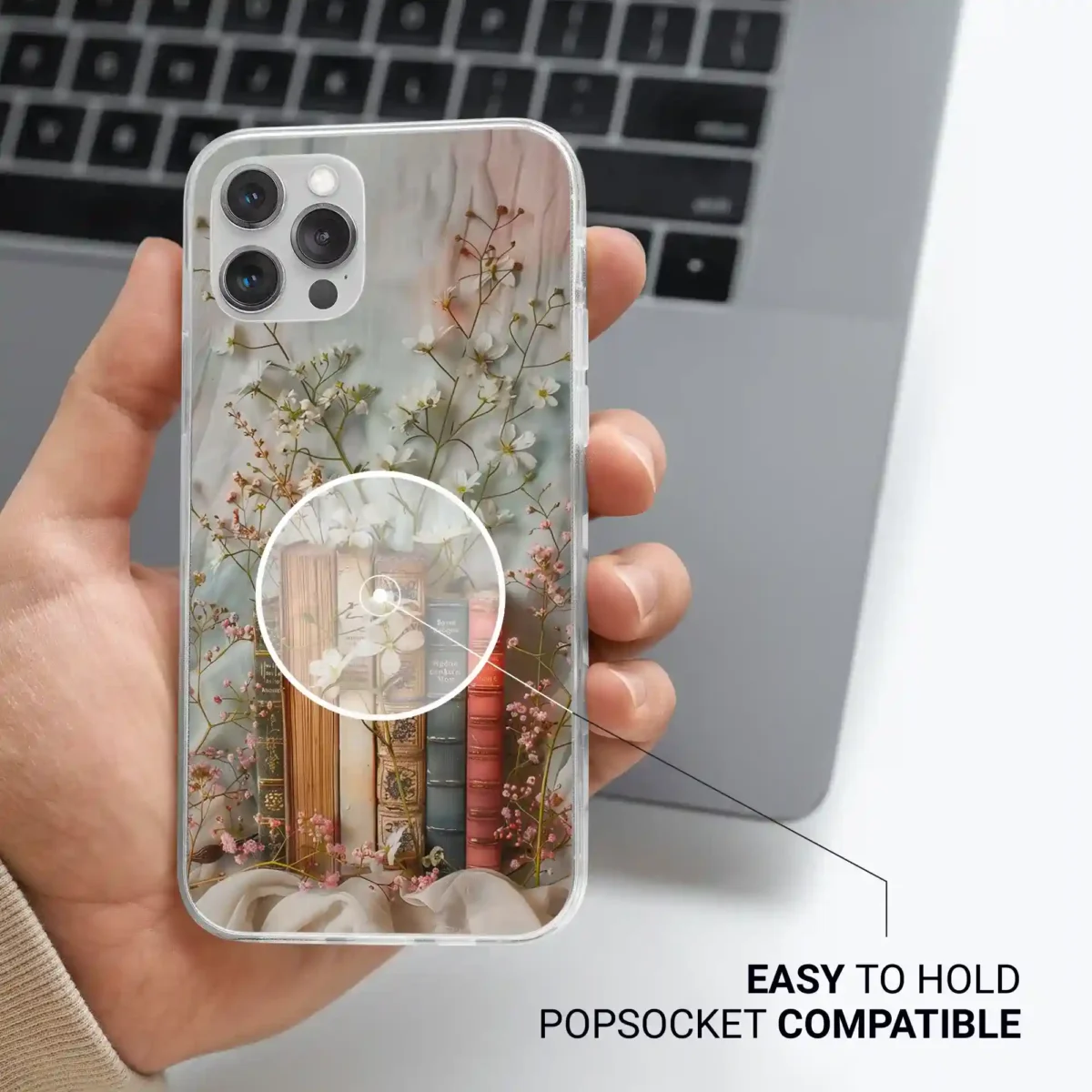 Cute flowers Boho︱Book Phone case Life style image 2 copy