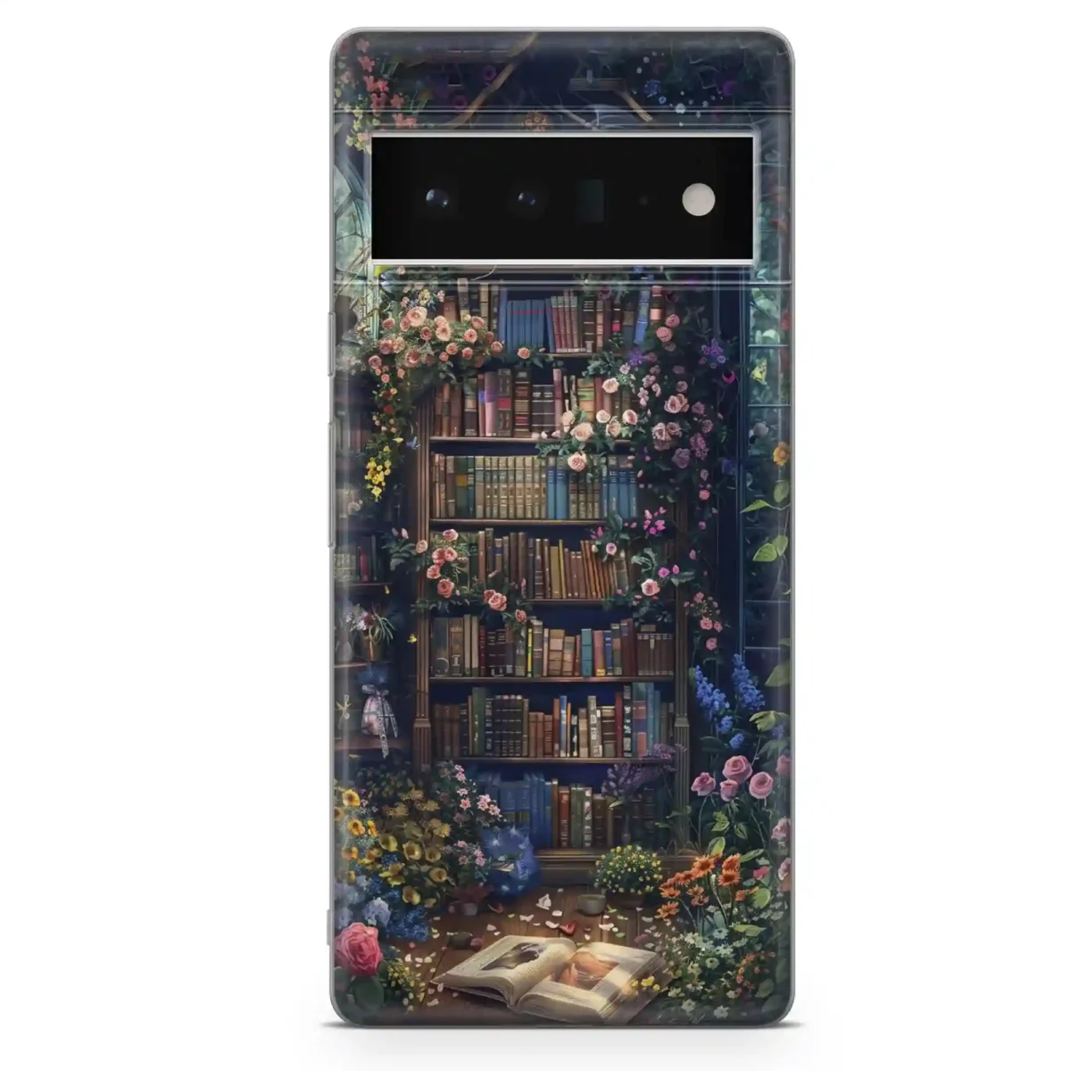Blooms Flower︱Book Shelf Phone case Pixel Main copy