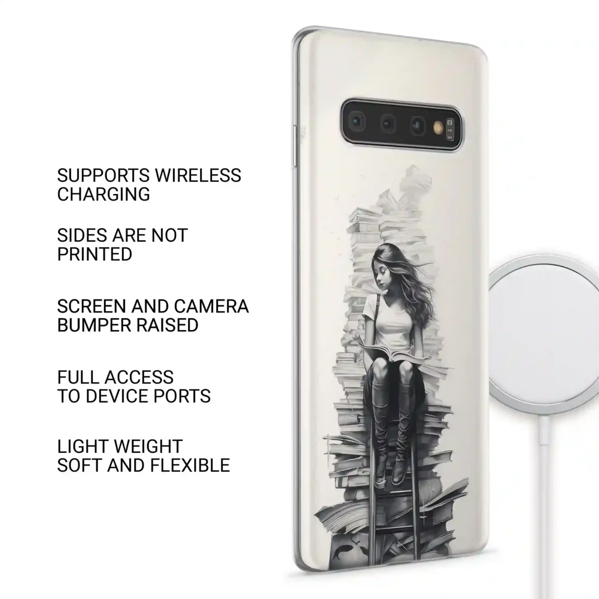 Red Art Boho︱Book Phone case SIDE IMAGE copy