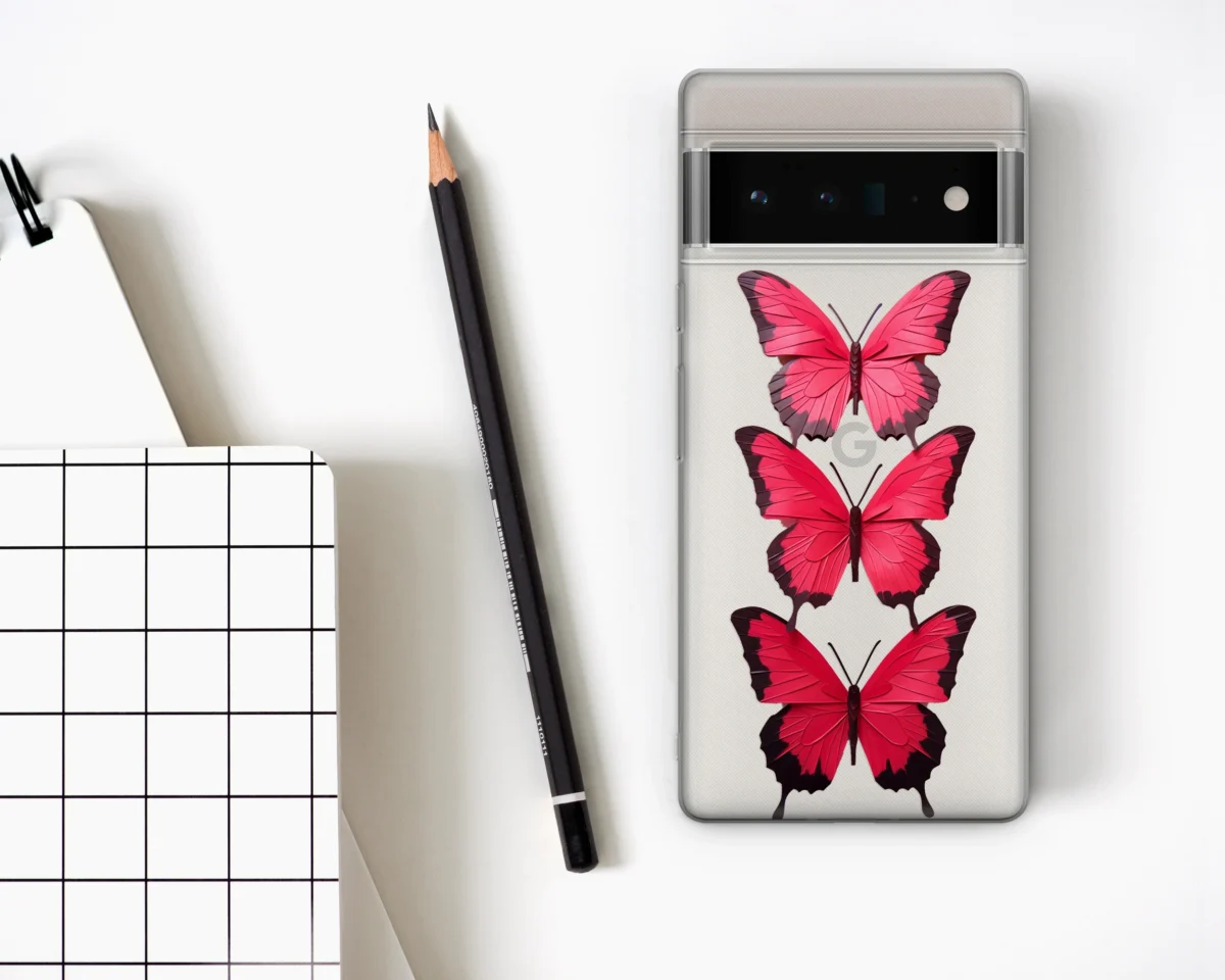 Pink Clear︱Butterfly Phone case Four copy
