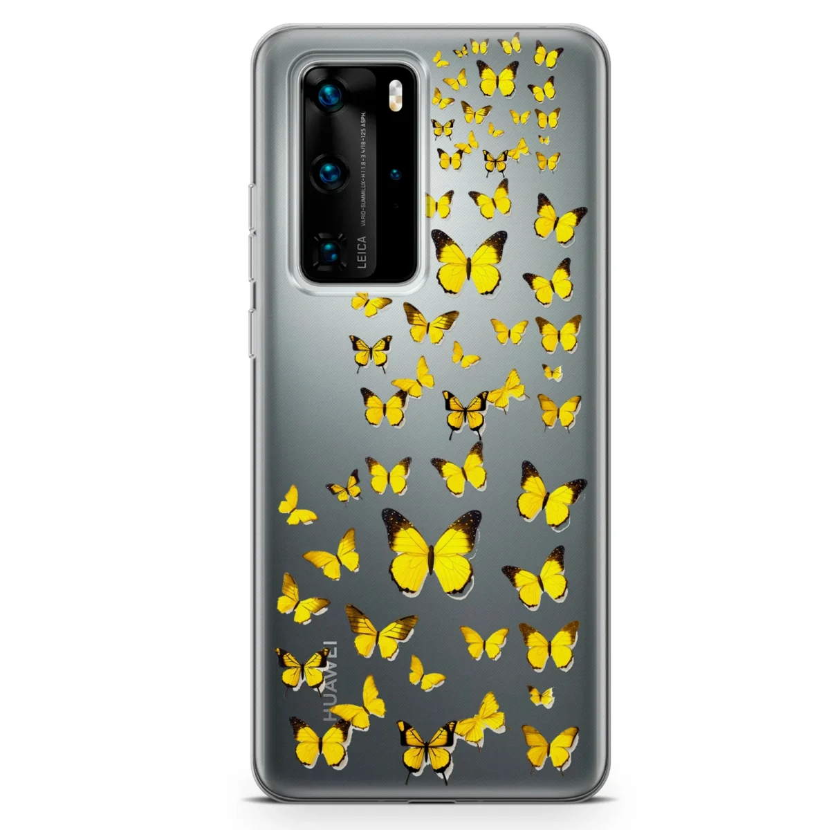 Clear yellow︱Butterfly Phone case HUAWEI MAIN copy