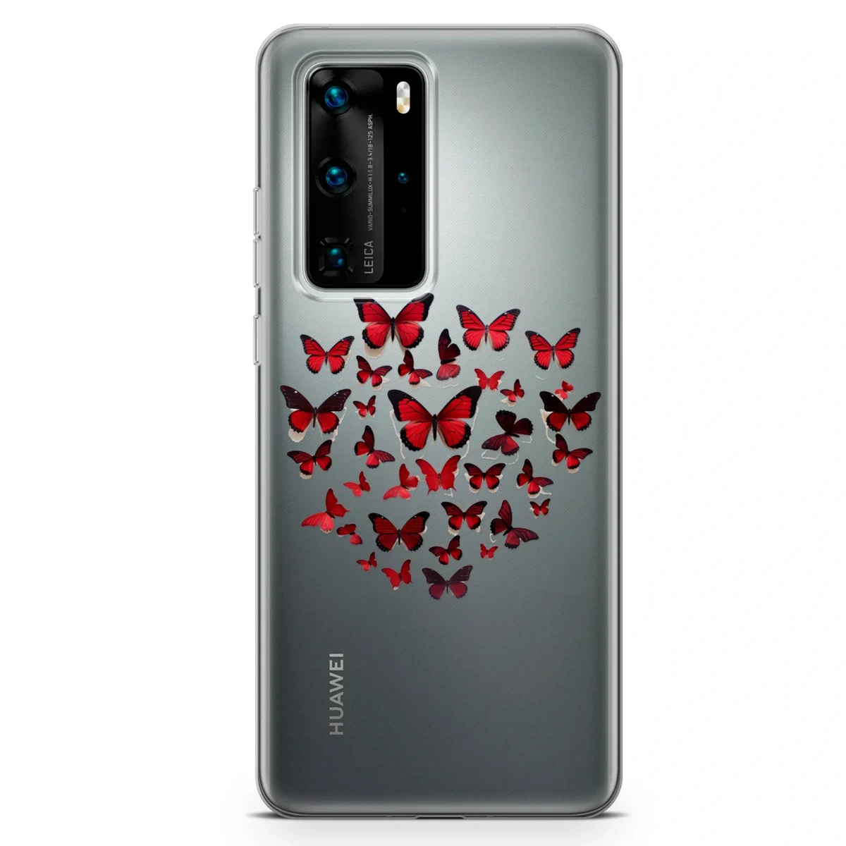 Red︱Clear Butterfly Phone case HUAWEI MAIN copy