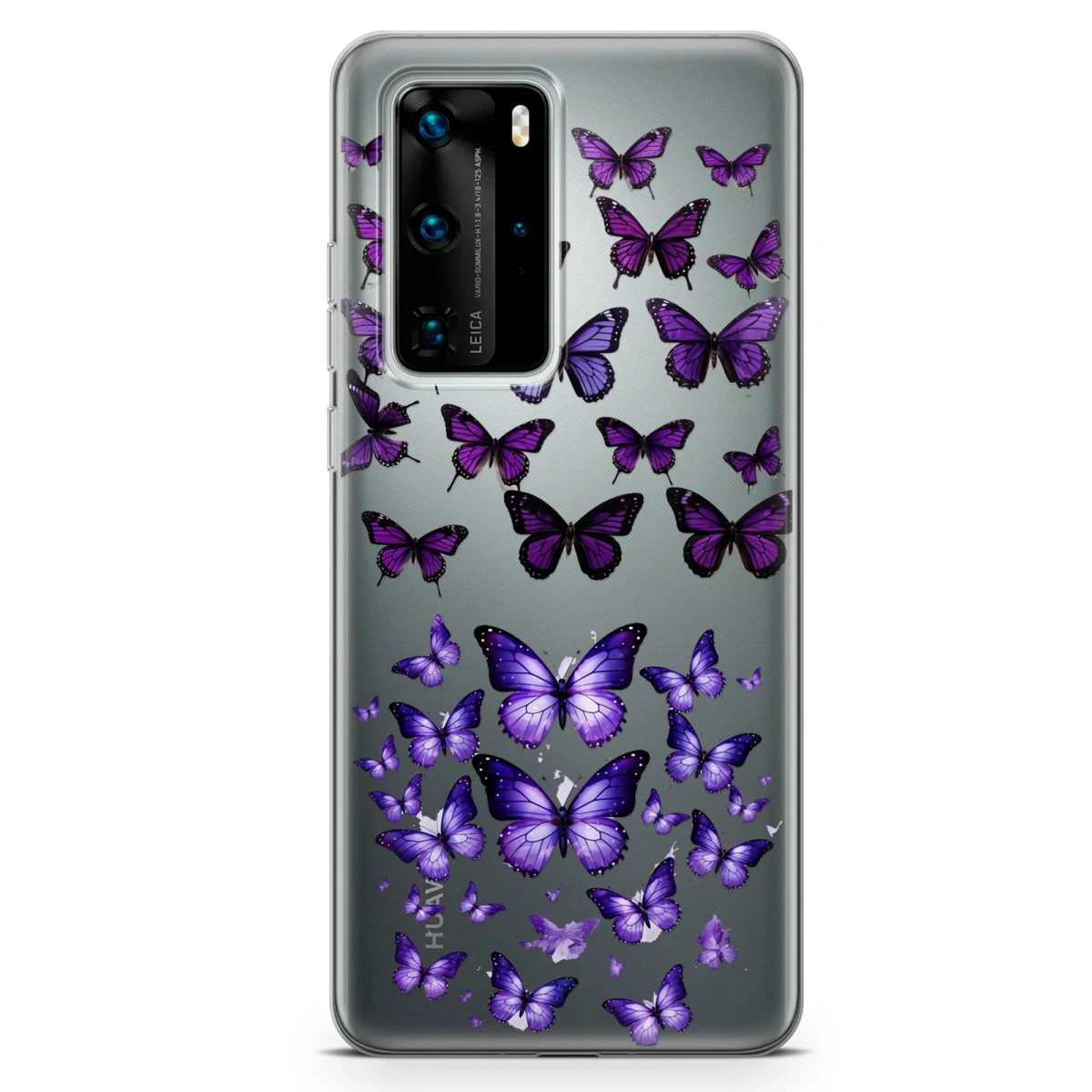 Clear Purple︱Butterfly Phone case HUAWEI MAIN copy