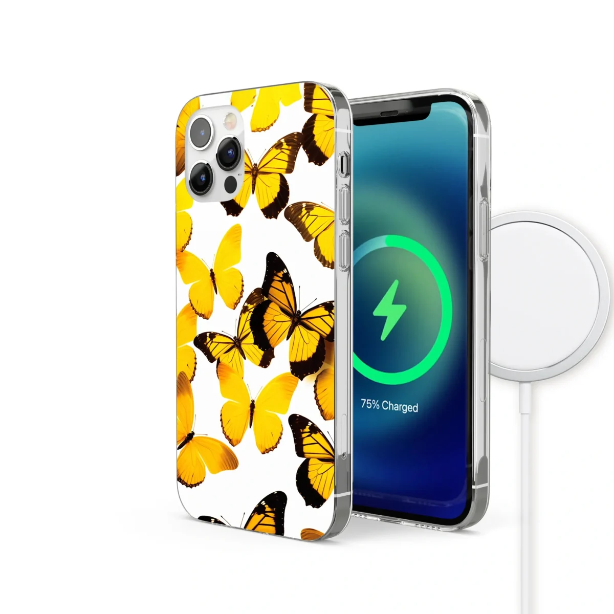 Yellow︱Butterfly Phone case IPhone Side Image copy
