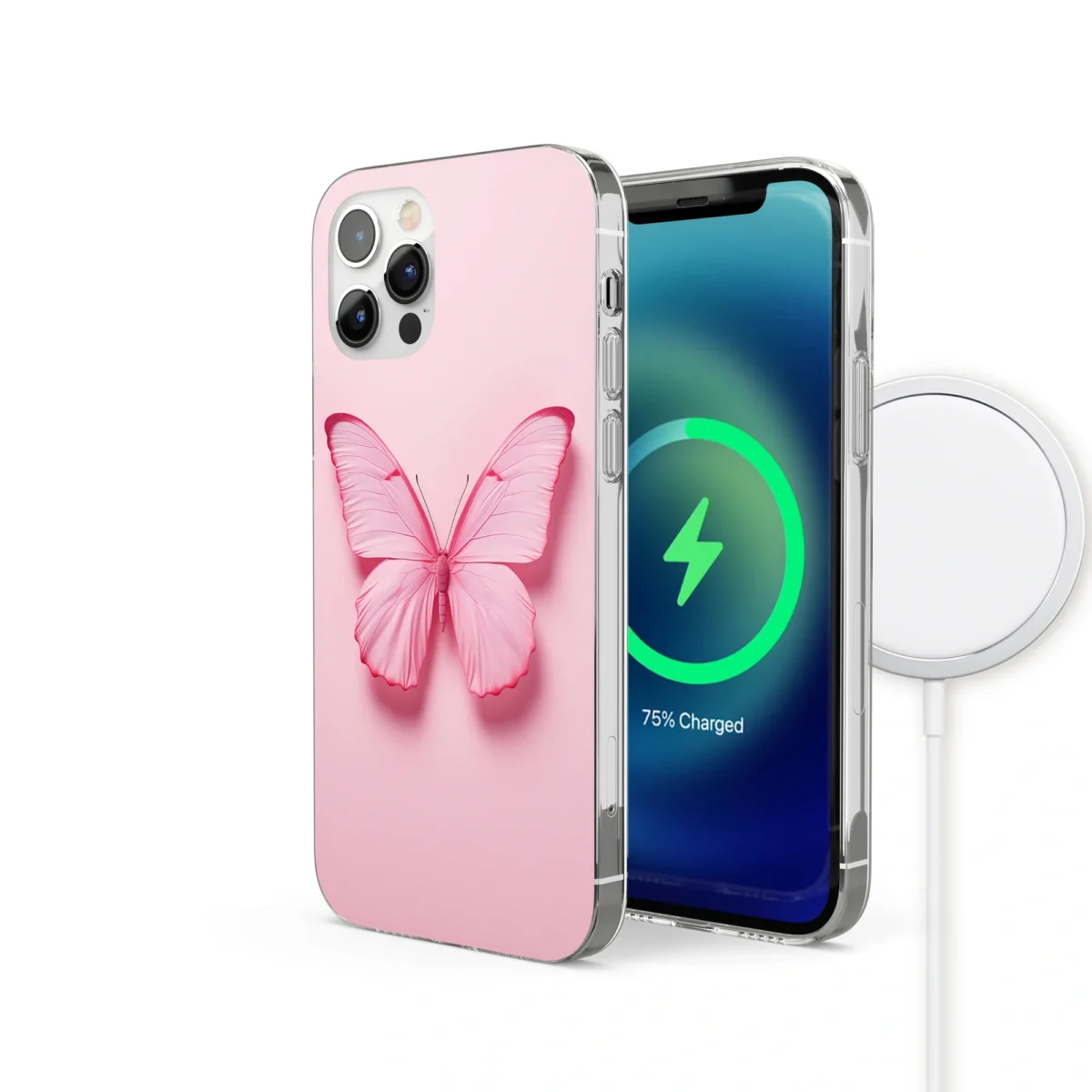 Pink︱Butterfly Phone case IPhone Side Image copy