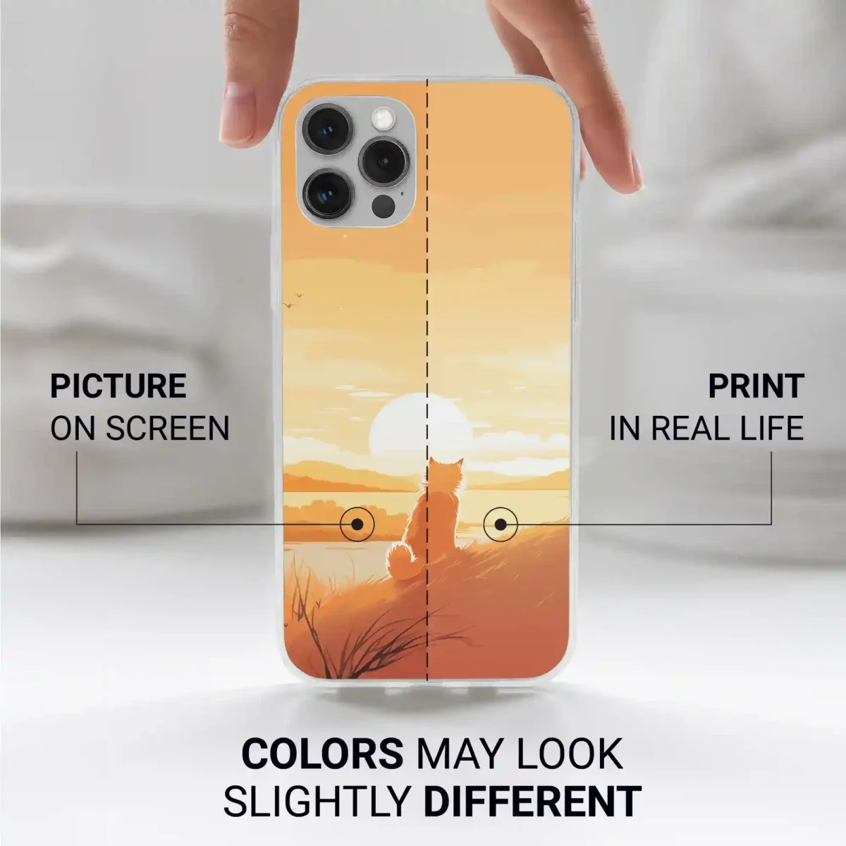 Aesthetic︱Cat Phone case Iphone print color difference copy