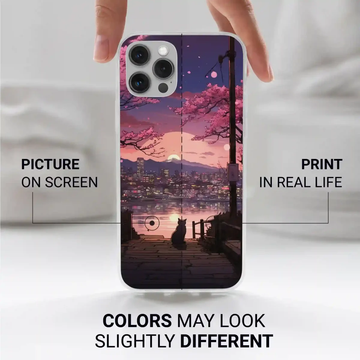 Kittie in Cherry Blossom︱Cat Phone case Iphone print color difference copy