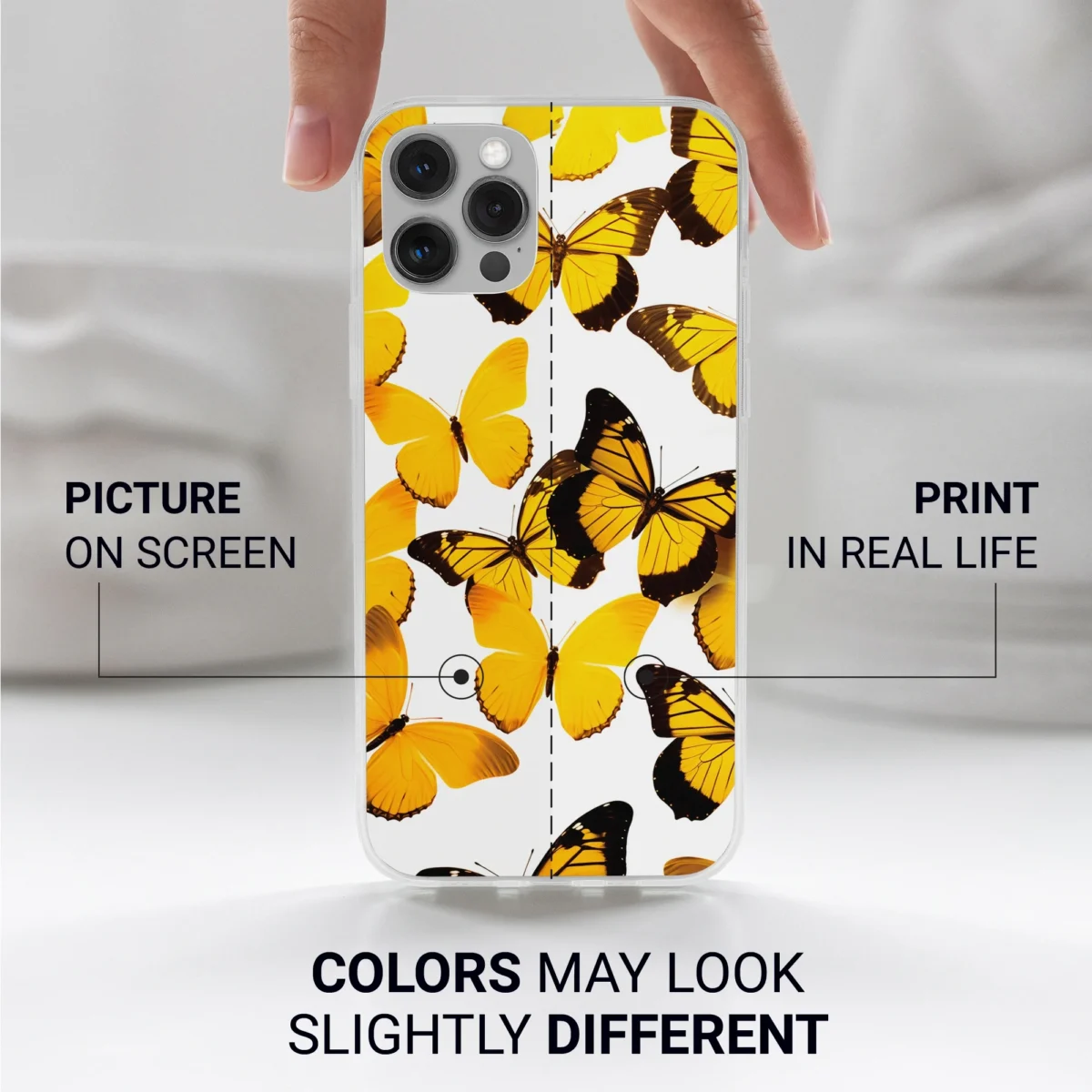 Yellow︱Butterfly Phone case Iphone print color difference copy