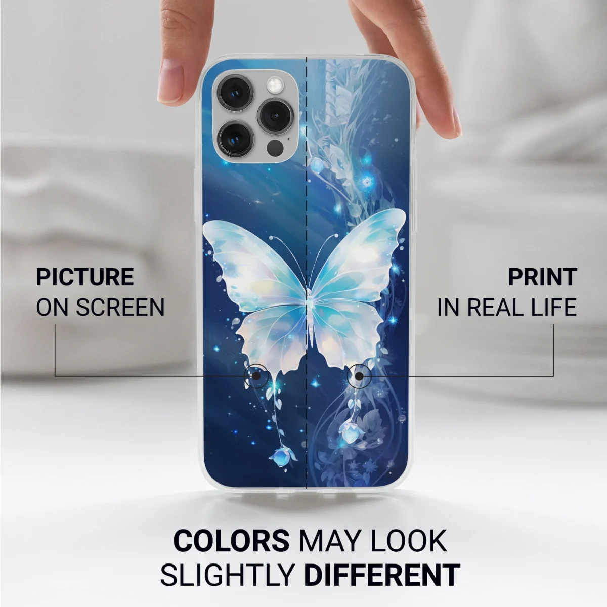 Silver︱Butterfly Phone case Iphone print color difference copy
