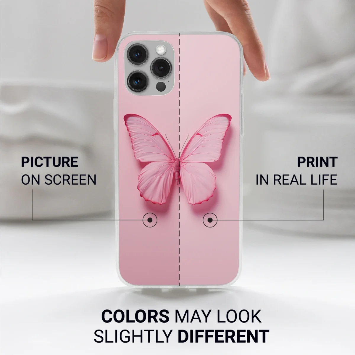 Pink︱Butterfly Phone case Iphone print color difference copy