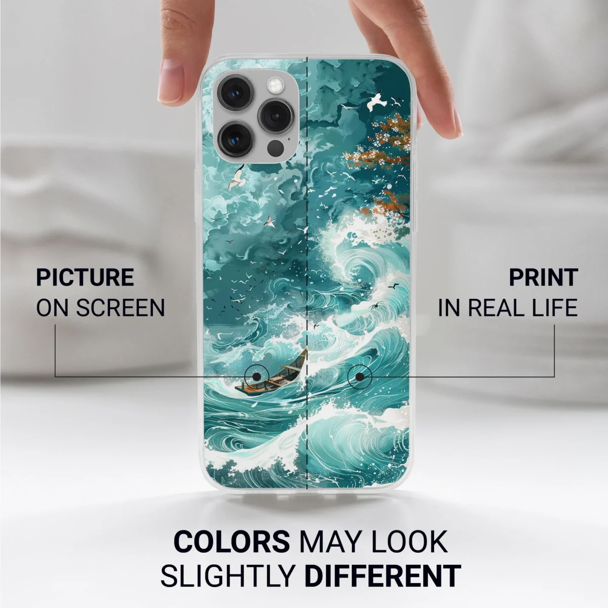 Japanese︱Wave Phone case Iphone print color difference copy