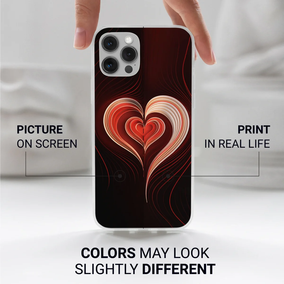 Cute Love︱Heart Phone case Iphone print color difference copy