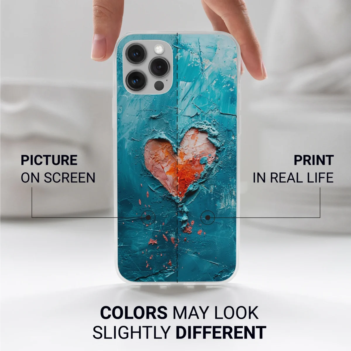 Cute︱Heart Phone case Iphone print color difference copy