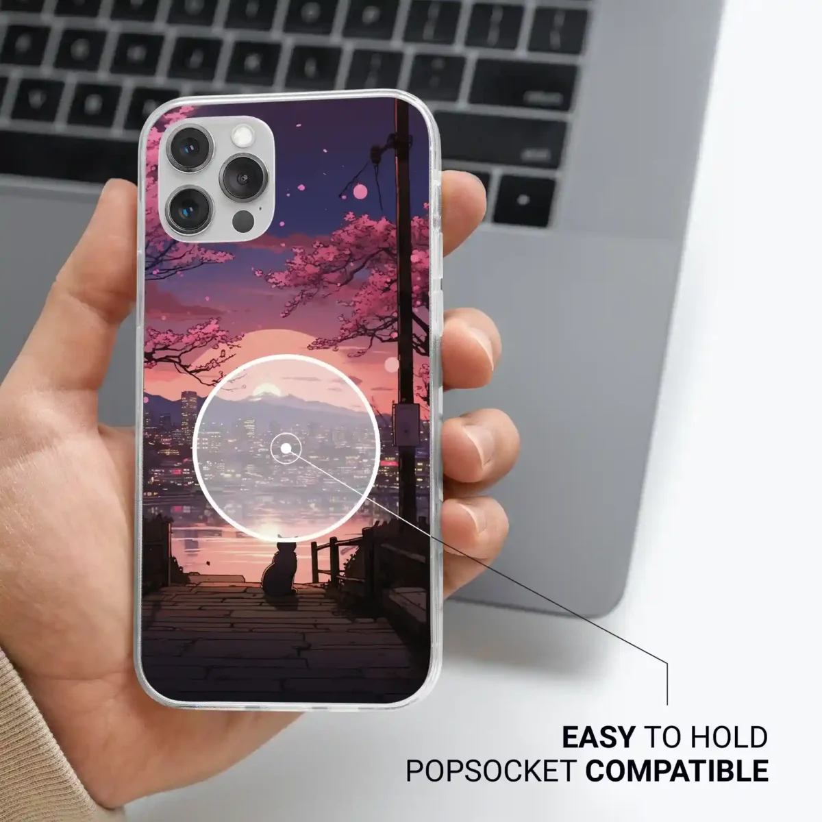 Kittie in Cherry Blossom︱Cat Phone case Life style image 2 copy