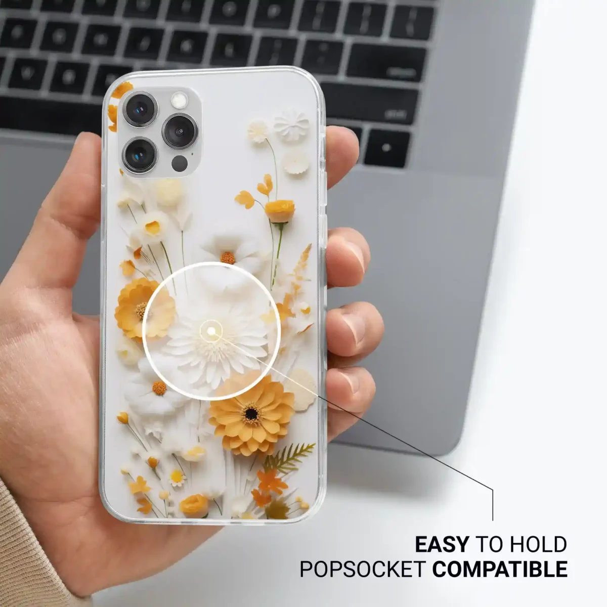Yellow Coquette︱Boho Flowers Phone case Life style image 2 copy