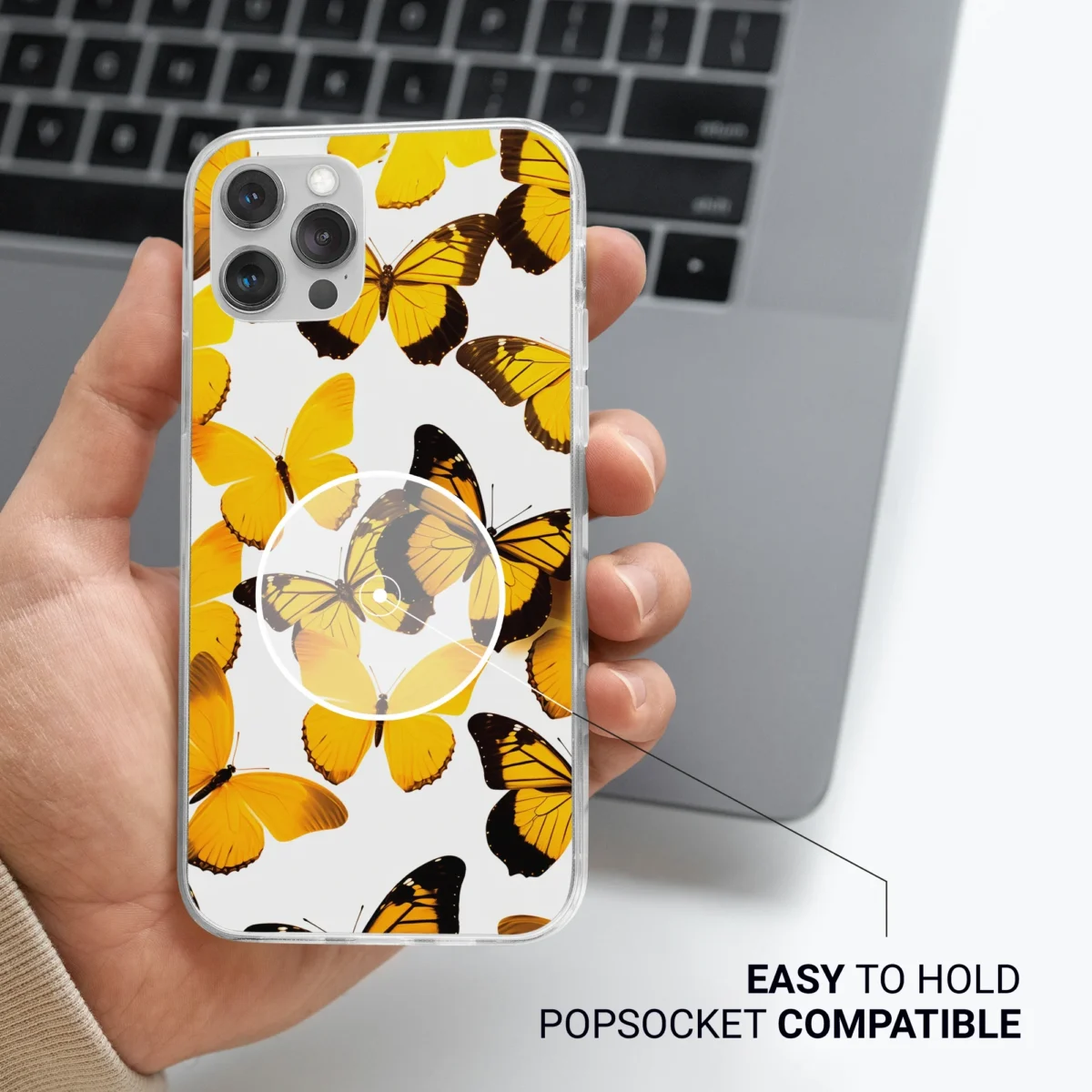 Yellow︱Butterfly Phone case Life style image 2 copy
