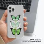 Life style image 2 copy Green︱Clear Butterfly Phone case Life style image 2 copy