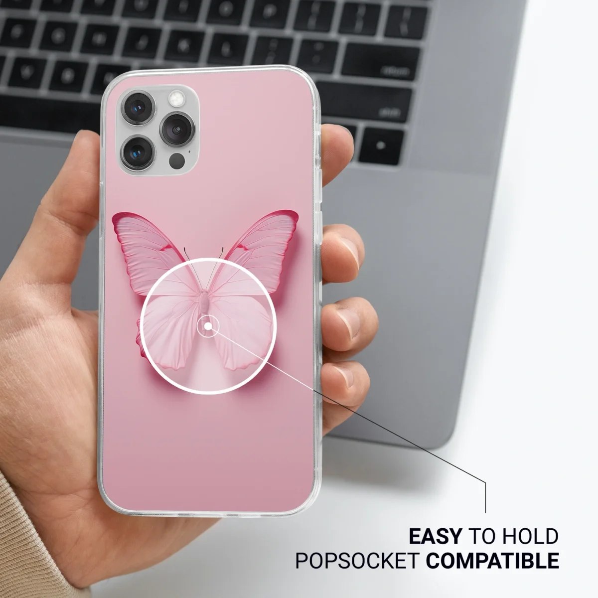 Pink︱Butterfly Phone case Life style image 2 copy