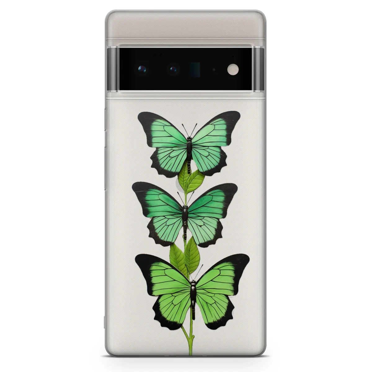 Green︱Clear Butterfly Phone case Pixel Main copy