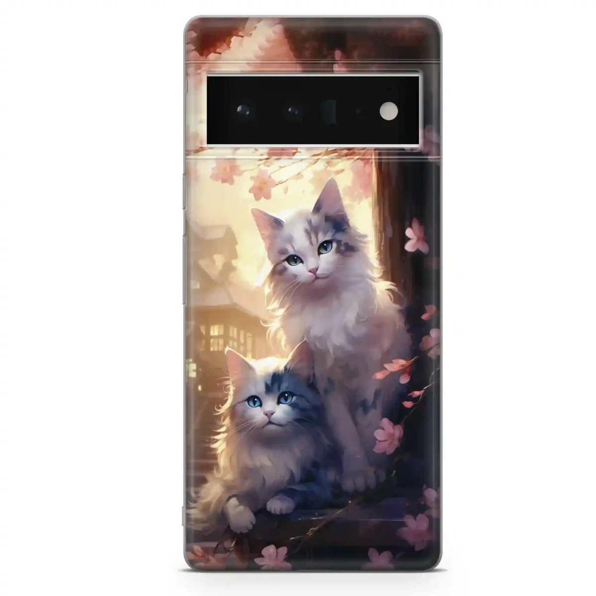 Lilies and ︱Cat Phone case Pixel Main copy