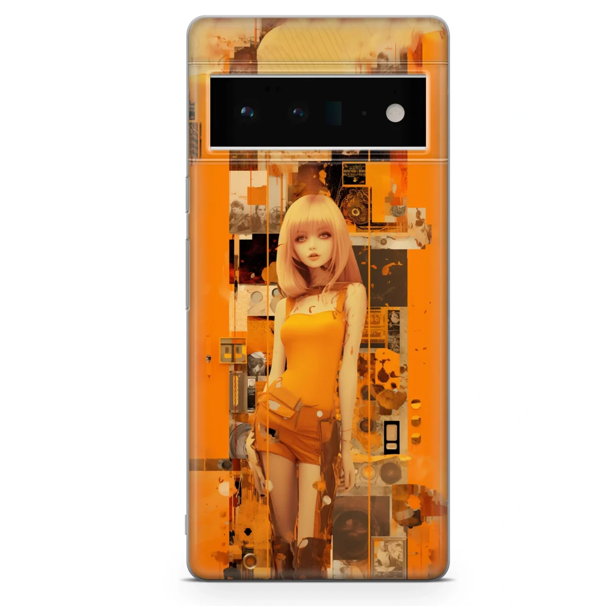 Aesthetic Orange︱Collage Phone case Pixel Main copy