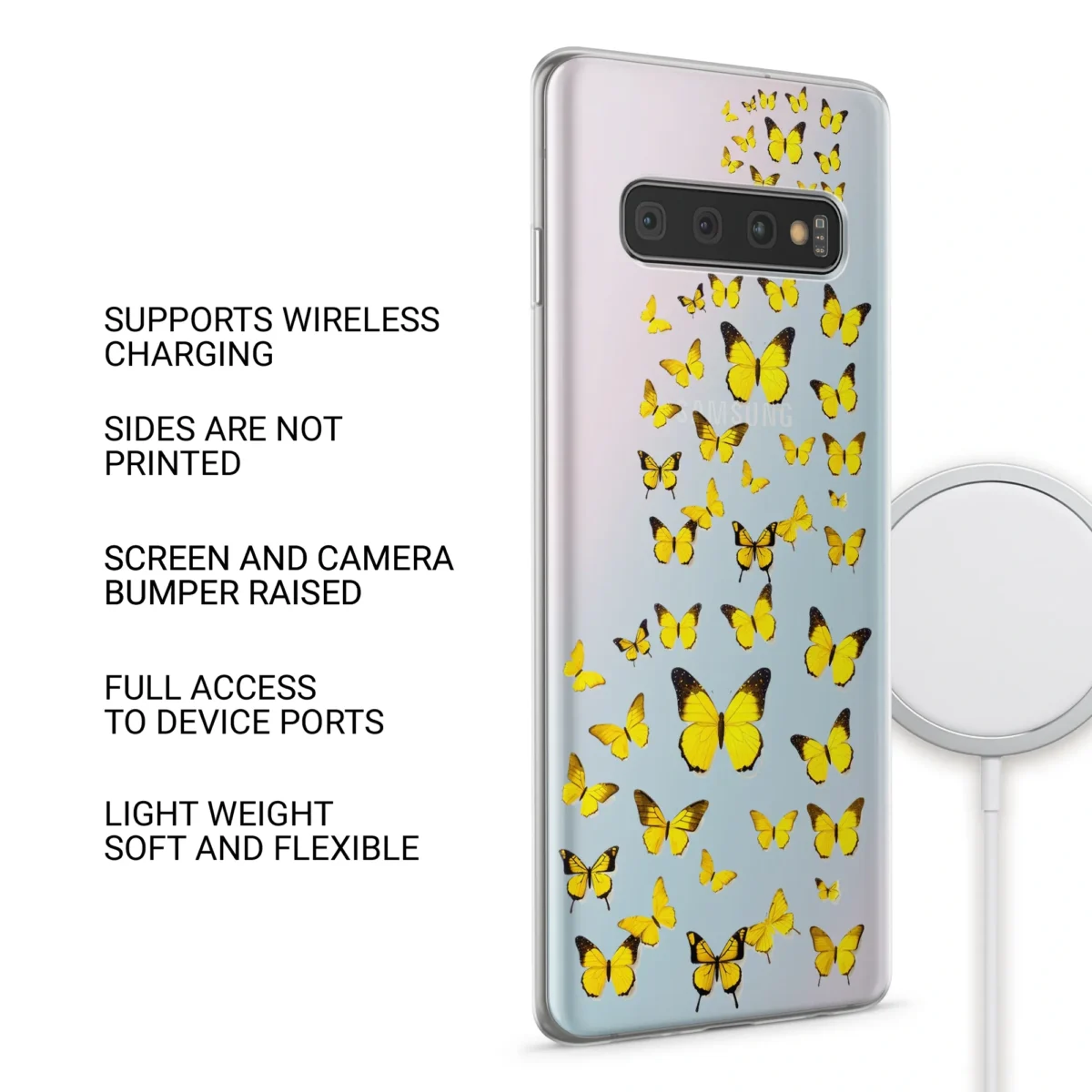 Clear yellow︱Butterfly Phone case SIDE IMAGE copy
