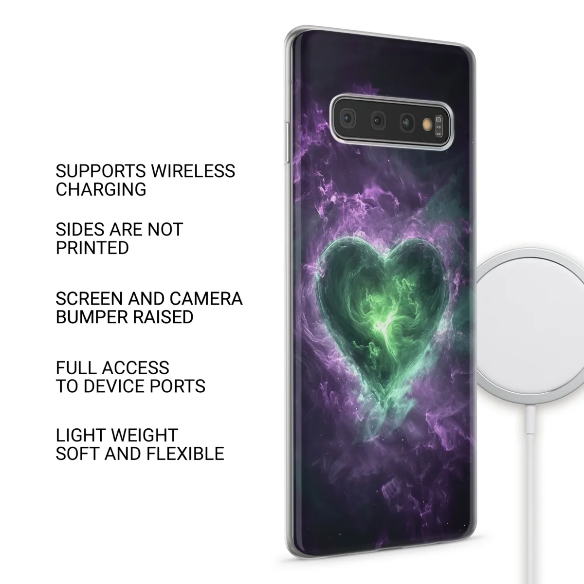 Blue purple grey green︱Heart Phone case SIDE IMAGE copy