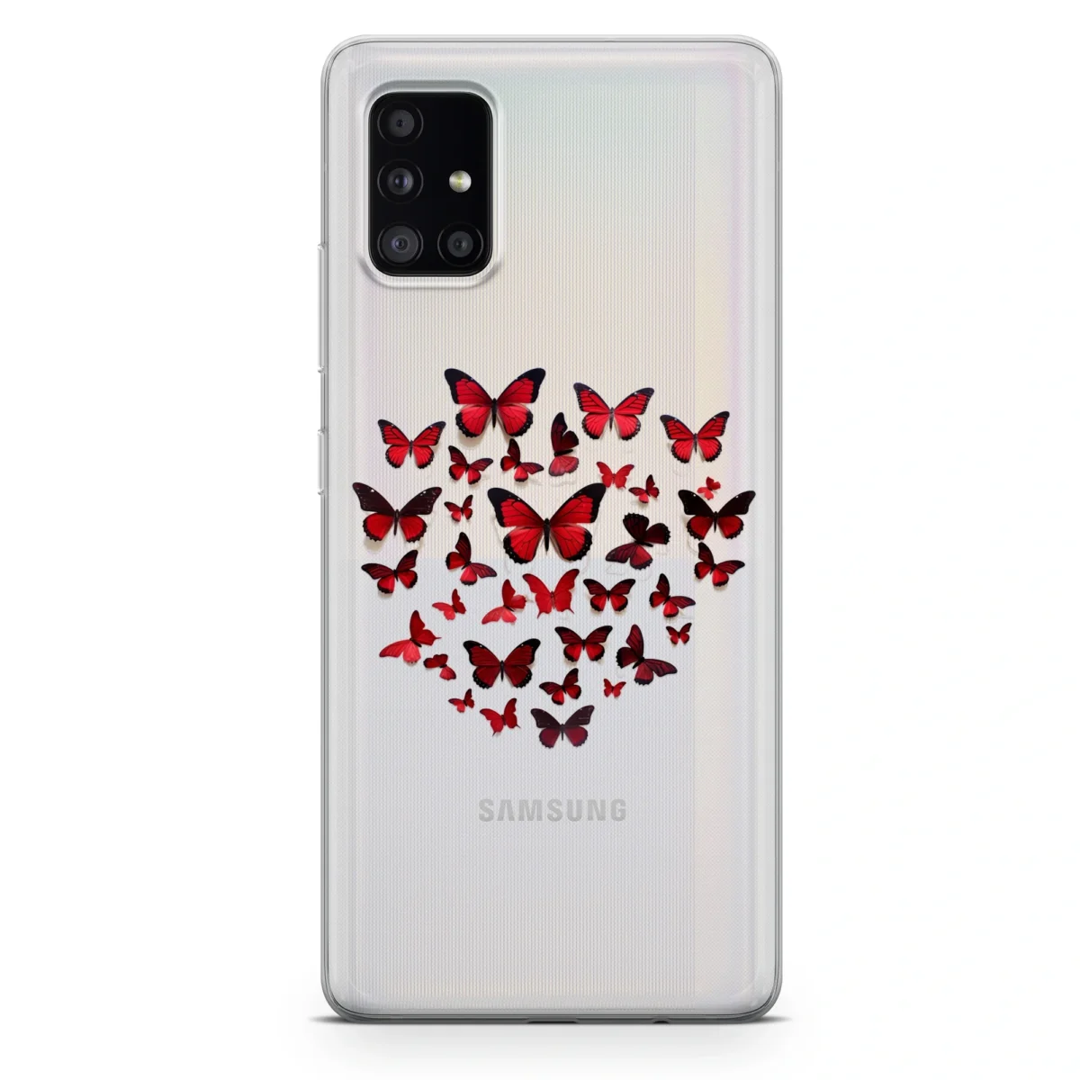 Red︱Clear Butterfly Phone case Samsung Main copy